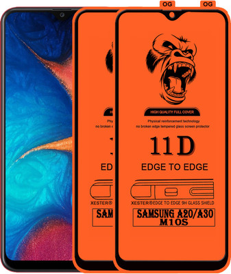 PFOAM Edge To Edge Tempered Glass for SAMSUNG GALAXY A20(Pack of 2)