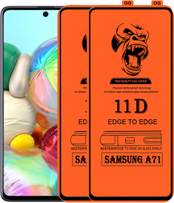 PFOAM Edge To Edge Tempered Glass for SAMSUNG GALAXY A71(Pack of 2)