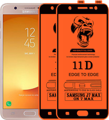 PFOAM Edge To Edge Tempered Glass for Samsung Galaxy J7 Max(Pack of 2)