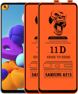PFOAM Edge To Edge Tempered Glass for SAMSUNG GALAXY A21S(Pack of 2)