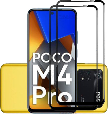 DSCASE Edge To Edge Tempered Glass for POCO M4 Pro 4G(16.33 cm (6.43 inch)(Pack of 2)