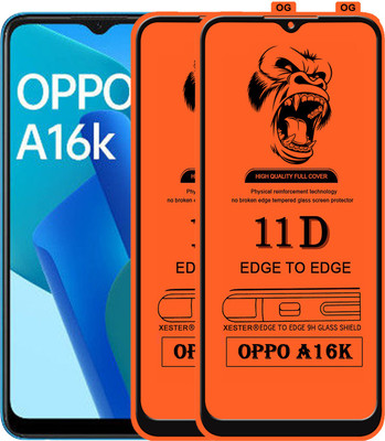 PEPHONE Edge To Edge Tempered Glass for OPPO A16K(Pack of 1)