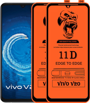 PEPHONE Edge To Edge Tempered Glass for VIVO V20(Pack of 1)