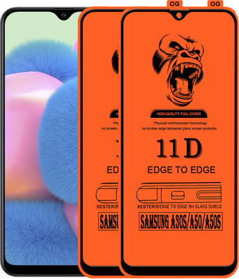 PFOAM Edge To Edge Tempered Glass for SAMSUNG GALAXY A30S(Pack of 2)