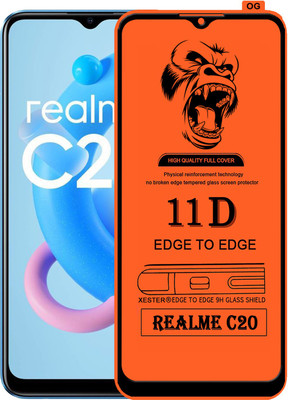PEPHONE Edge To Edge Tempered Glass for REALME C20(Pack of 1)