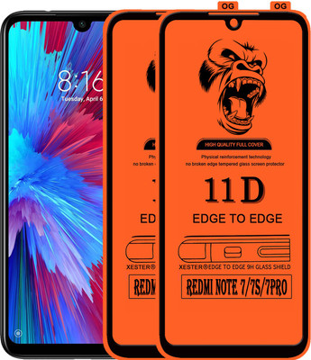 PEPHONE Edge To Edge Tempered Glass for REDMI NOTE 7(Pack of 1)