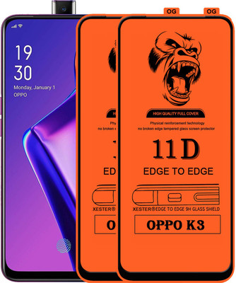 PEPHONE Edge To Edge Tempered Glass for OPPO K3(Pack of 1)