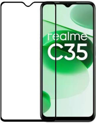LIKEDESIGN Edge To Edge Tempered Glass for Realme C 35(Pack of 1)