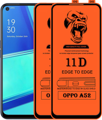 PEPHONE Edge To Edge Tempered Glass for OPPO A52(Pack of 1)