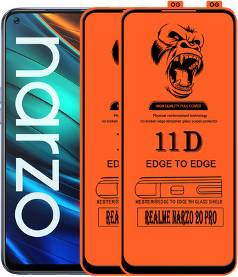 PFOAM Edge To Edge Tempered Glass for REALME NARZO 20 PRO(Pack of 2)