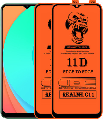 PEPHONE Edge To Edge Tempered Glass for REALME C11(Pack of 1)
