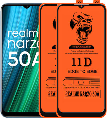 PEPHONE Edge To Edge Tempered Glass for REALME NARZO 50A(Pack of 1)