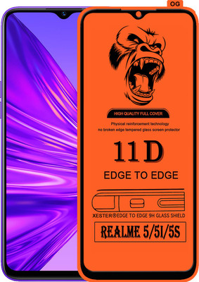 PEPHONE Edge To Edge Tempered Glass for REALME 5(Pack of 1)