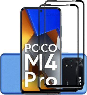 DSCASE Edge To Edge Tempered Glass for POCO M4 Pro 4G(16.33 cm (6.43 inch)(Pack of 2)