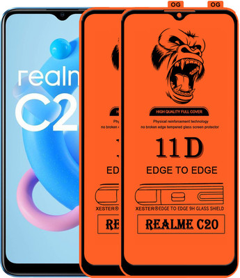 PEPHONE Edge To Edge Tempered Glass for REALME C20(Pack of 1)