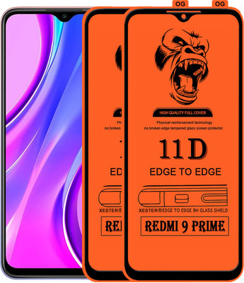 PFOAM Edge To Edge Tempered Glass for REDMI 9 PRIME(Pack of 2)
