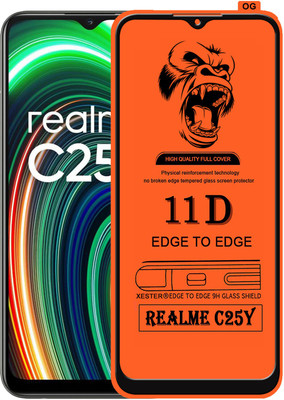 PEPHONE Edge To Edge Tempered Glass for REALME C25Y(Pack of 1)