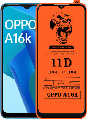 PEPHONE Edge To Edge Tempered Glass for OPPO A16K(Pack of 1)