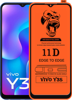 PEPHONE Edge To Edge Tempered Glass for VIVO Y3S(Pack of 1)