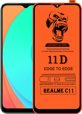 PFOAM Edge To Edge Tempered Glass for REALME C11(Pack of 1)