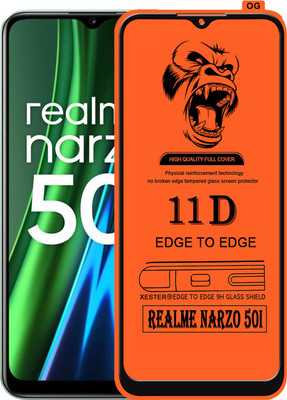 PEPHONE Edge To Edge Tempered Glass for REALME NARZO 50I(Pack of 1)