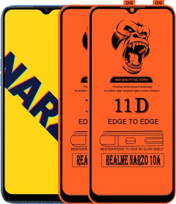 PFOAM Edge To Edge Tempered Glass for REALME NARZO 10A(Pack of 2)