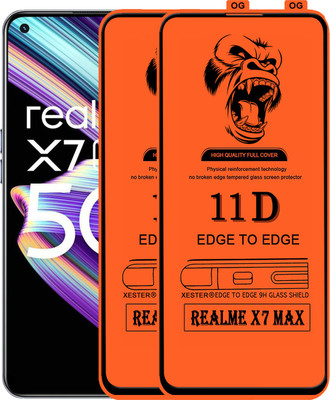 PFOAM Edge To Edge Tempered Glass for REALME X7 MAX(Pack of 2)