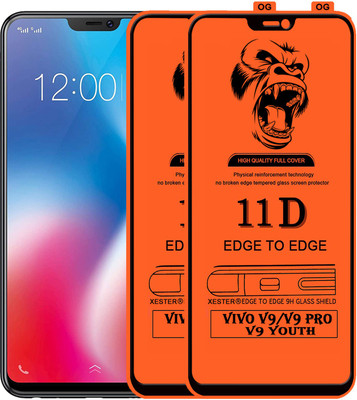 PEPHONE Edge To Edge Tempered Glass for VIVO V9 PRO(Pack of 2)