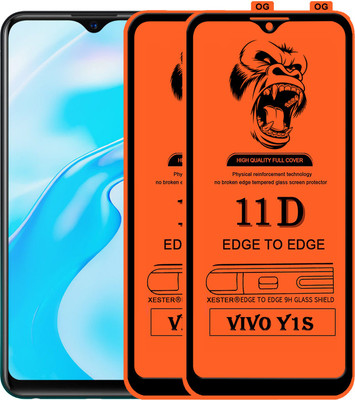 PEPHONE Edge To Edge Tempered Glass for VIVO Y1S(Pack of 1)