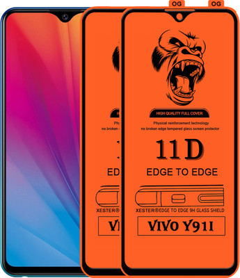 PFOAM Edge To Edge Tempered Glass for VIVO Y91I(Pack of 2)