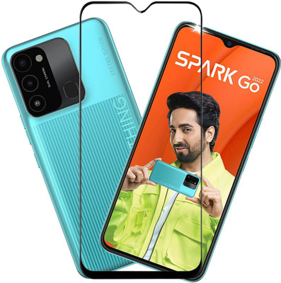 SPRITZEN Edge To Edge Tempered Glass for Tecno Spark GO 2022, Tecno Spark GO 2021, Tecno Spark GO 2020(Pack of 1)