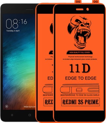 PFOAM Edge To Edge Tempered Glass for Mi Redmi 3S Prime(Pack of 2)
