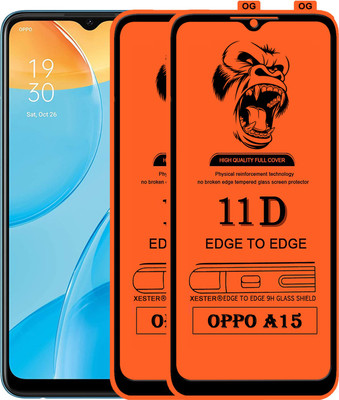 PEPHONE Edge To Edge Tempered Glass for OPPO A15(Pack of 1)