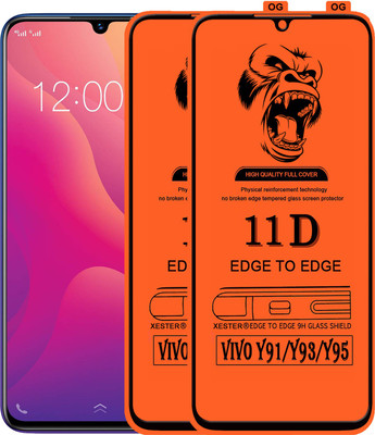 PEPHONE Edge To Edge Tempered Glass for VIVO Y91(Pack of 1)
