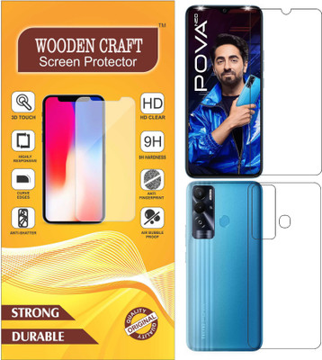 wooden craft Front and Back Screen Guard for Tecno Pova Neo {Flexible}, LE6, Pova Neo(Pack of 2)