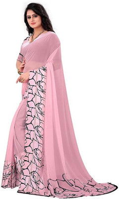 Sitanjali Printed Bollywood Georgette Saree(Pink)