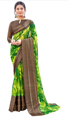 Sitanjali Printed Bollywood Georgette Saree(Green)