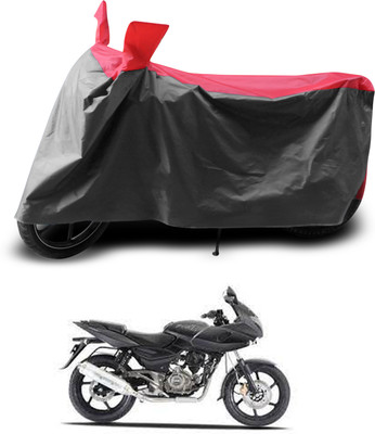 PAGORA Two Wheeler Cover for Bajaj(Pulsar 220 DTS-i, Grey, Red)