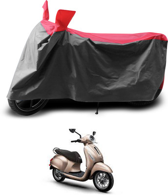PAGORA Two Wheeler Cover for Bajaj(Chetak, Grey, Red)