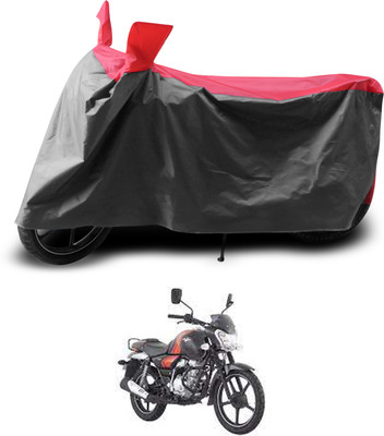 PAGORA Two Wheeler Cover for Bajaj(V12, Grey, Red)