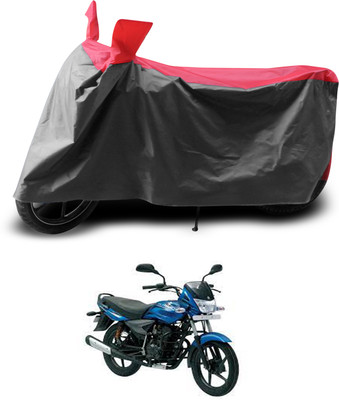 PAGORA Two Wheeler Cover for Bajaj(Platina 100 DTS-i, Grey, Red)