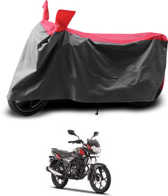 PAGORA Two Wheeler Cover for Bajaj(Discover 110, Grey, Red)