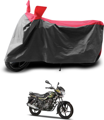 PAGORA Two Wheeler Cover for Bajaj(Discover 100 DTS-i, Grey, Red)