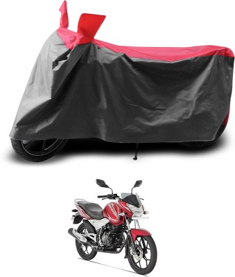 PAGORA Two Wheeler Cover for Bajaj(Discover 125 DTS-i, Grey, Red)