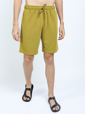 HIGHLANDER Solid Men Light Green Casual Shorts