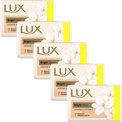 LUX Bright Glow Jasmine & Vitamin E For Glowing Skin Beauty Soap Offer Pack(5 x 100 g)
