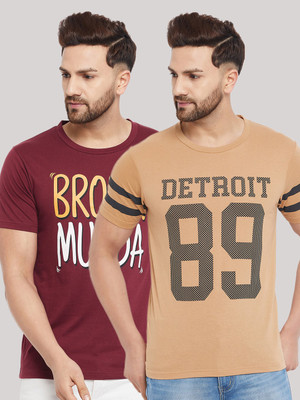 The Million Club Graphic Print Men Round Neck Pink T-Shirt