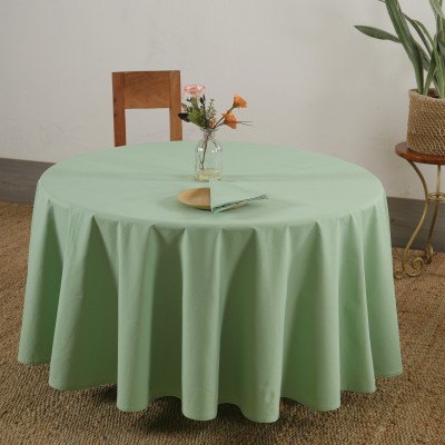 Ravaiyaa - Attitude Is Everything Solid 4 Seater Table Cover(Sage Green, Cotton)