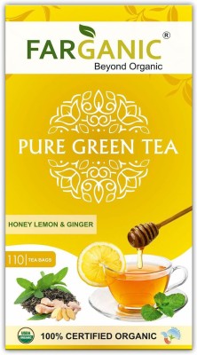 FARGANIC Organic Lemon Ginger Honey 110 Tea bags Lemon, Ginger, Honey Green Tea Bags Box(110 Bags)