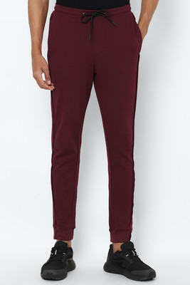Allen Solly Solid Men Maroon Track Pants